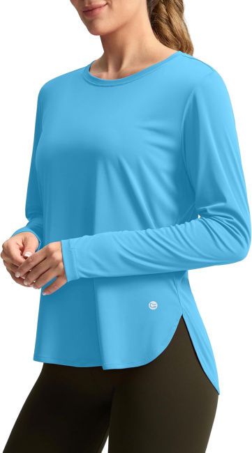 Women's Sun Shirts UPF 50  Long Sleeve UV Protection Shirt Lightweight Quick Dry Workout Hiking Tops for Women