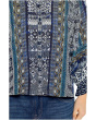 Petite 3/4 Sleeve Button Front Woven Blouse