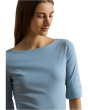 Stretch Cotton Boatneck Top