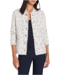 Nep Weave Military Fringe Mix Knit Jacket