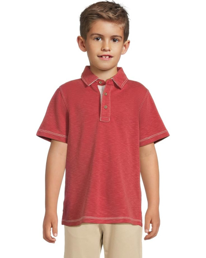 Johnston & Murphy Kids Винтажное спортивное поло Slub (для больших детей)