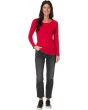 Long Sleeve Twisted Scoop Neck Tee
