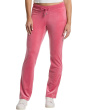 Luxe Velour Rib Waist Velour Pants with Mixed Ston