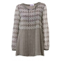Designer-Tunikabluse, taupe