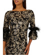 Sequin Emb Midi Dress