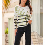 Muster-Mix-Pullover, ecru-schilf-bedruckt
