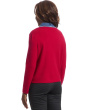Stitch Perfect - Button Closure - Sweater Jacket with Denim Trim detail