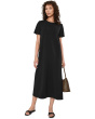 Pima Cotton Stretch Jersey Full Length Dress
