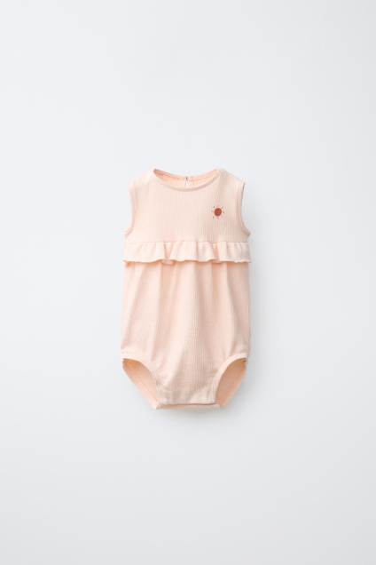 Zara БОДИ С ВОЛАНАМИ И СОЛНЕЧНОЙ ВЫШИВКОЙ 514994145-643-1
