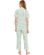 Short Sleeve Cropped Cotton Knit Pajama Set