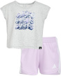 adidas Kids Комплект сетчатых шортиков-тройничков из вереска с плиссировкой сзади (для младенцев)