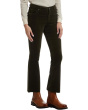 Kelsey Corduroy High-Rise Fab Ab Ankle Flare With Raw Hem in Olive