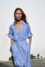 Zara ЛЬНЯНОЕ ПЛАТЬЕ-МИДИ С ПОЯСОМ 500610589-400-1