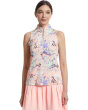 Crackle Print Sleeveless Top