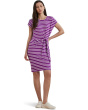 Striped Tie-front Jersey Dress
