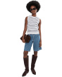 Striped Cotton Sleeveless Sweater
