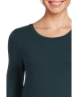 Sheer Knit Round Neck Slim Long Sleeve Tee