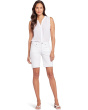 Petite Ella Shorts with Sideseam Slits in Optic White
