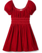 Velvet Puff Sleeve Dress (Big Kids)