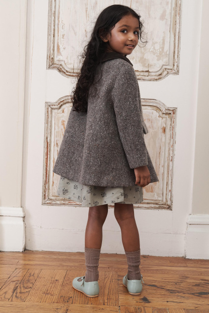 Zara 6-10 ЛЕТ/ ШЕРСТЯНОЕ ПАЛЬТО С БАРХАТНЫМ ВОРОТНИКОМ ОГРАНИЧЕННОЙ СЕРИИ 503421310-706-6