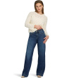 Wide Leg Side Godets Jeans in Sunset Villa