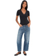 Lace-Trim V-Neck Top