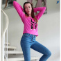 ALBA MODA Рубашка с блестками, розовая