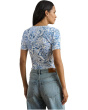 Paisley Stretch Cotton Crewneck Tee