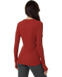 Washed Cotton Modal Thermal Long Sleeve Crew Neck Tee
