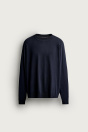 Zara БАЗОВЫЙ ТЕМНО-СИНИЙ СВИТЕР ОБЫЧНОЙ ФОРМЫ