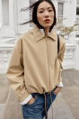 Zara Куртка светло-коричневого цвета со съемным капюшоном