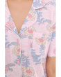 Petite Sunshine Meadows Elbow Sleeve Notch Collar Girlfriend Pajama Set