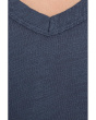 3/4 Sleeve V-Neck Curved Hem Tee Shirt