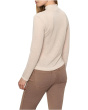 Long Sleeve Draped Mock Neck