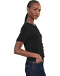 Short Sleeve Scallop Edge Sweater