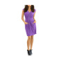Rei_verschlu_-Kleid m. Raffungen, lila