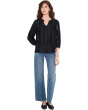 Raglan Peasant Split Neck Blouse