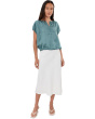 Petite Lightweight Satin Shimmer Square Top