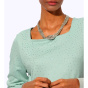Cr_ation L Рубашка с длинным рукавом, украшенная блестящими камнями, мята