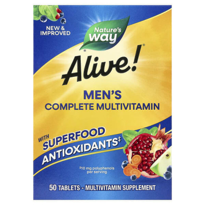 Natures Way, Alive !, мультивитаминный комплекс для мужчин, 50 таблеток