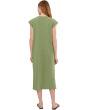 Cap Sleeve Column Dress with Conrast Cuffs