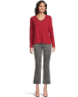 Garment Dye Tees - Long Sleeve V-Neck Knit Top