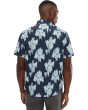 Blurred Roses Short Sleeve French Placket Shirt