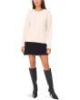 Sequin Cable Long Sleeve Crew Neck