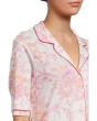 Romantic Fields Elbow Sleeve Pajama Set with Lace