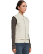 Petite Sleeveless Quilted Front Full Zip Sweater Vest