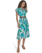 Belted Floral Cotton Aline