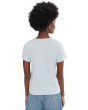 Short Sleeve Back Seam V-Neck