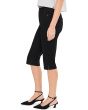 Mid-rise Stretch Denim Capri With Slit