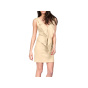 Volant-Kleid, champagner